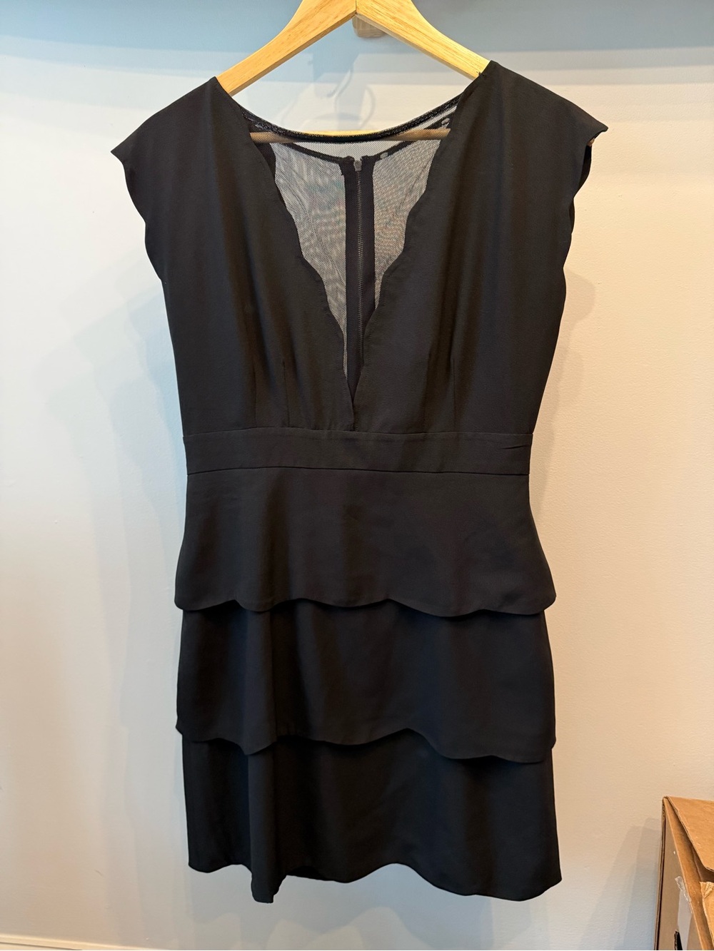 Urban Outfitters Black Layered V-Neck Mini Dress